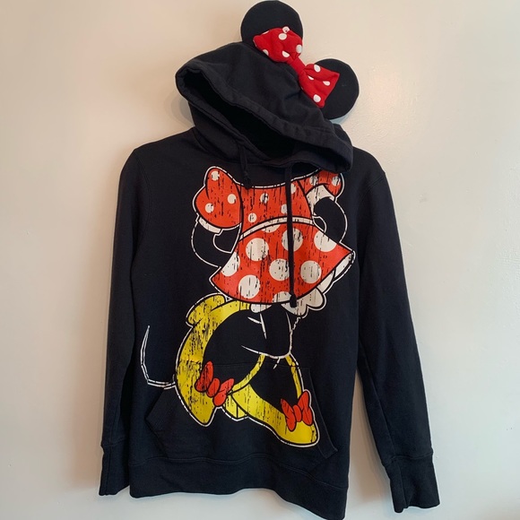 Disney Tops - Minnie Mouse Disney Hooded Sweatshirt Hoodie